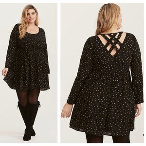 TORRID Star Georgette Strappy Skater Dress